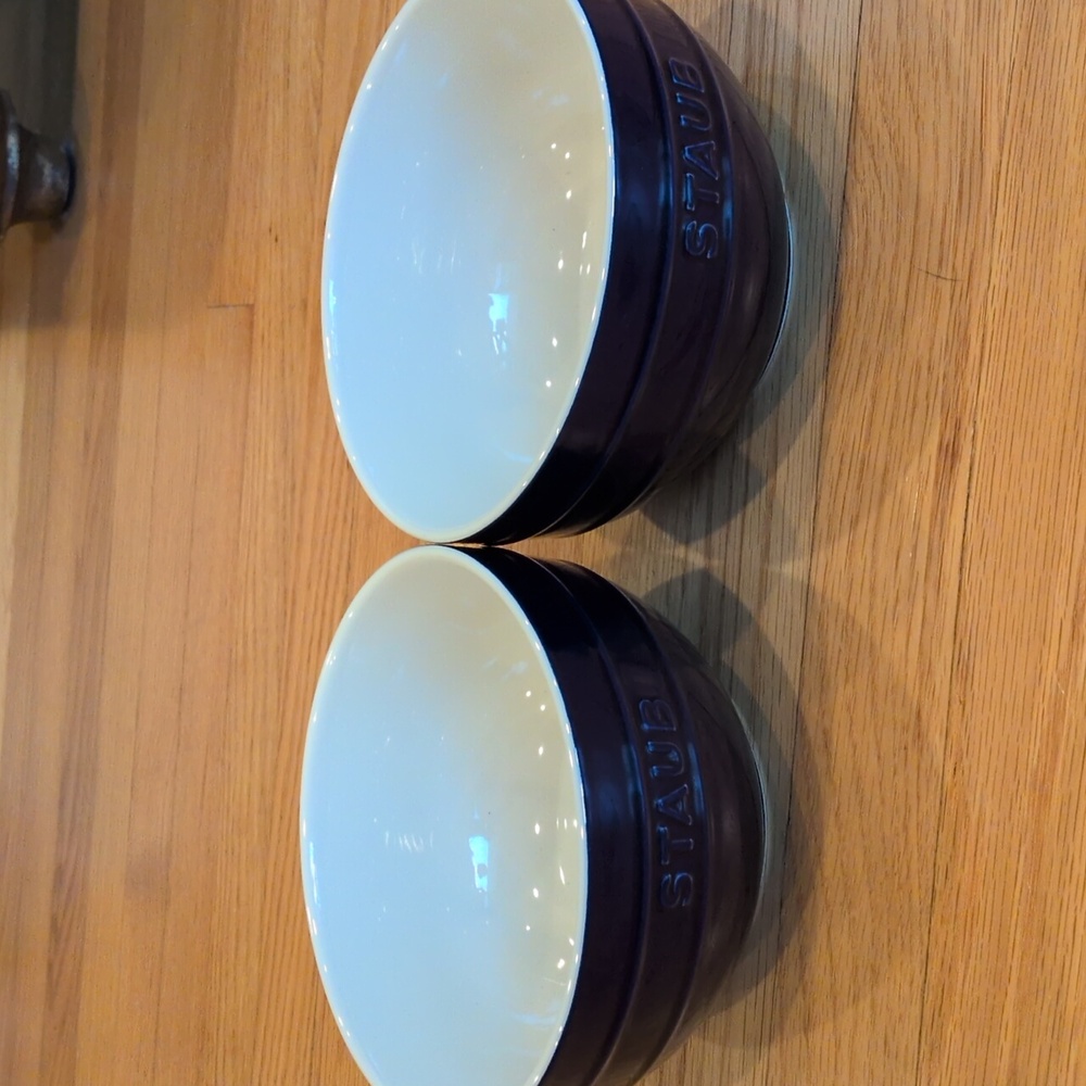 Staub Stoneware Bowls, Set of Two, Color Blue - Picture 6 of 10